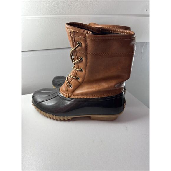 The Original Duck Boot Women's Size 8.5 Sporto Arianna Brown Tan Rain Boots - Picture 1 of 9